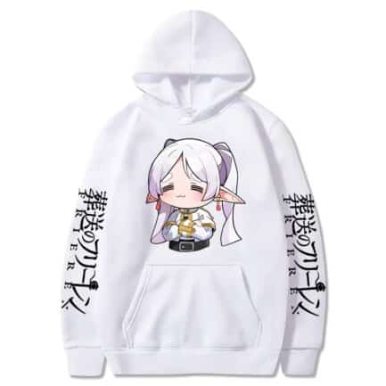Cute character on white hoodie.