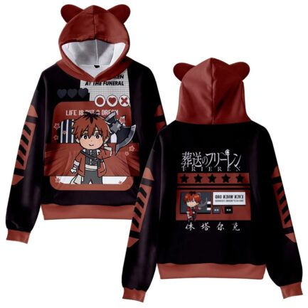 Frieren Anime Stark Hoodie with Ears