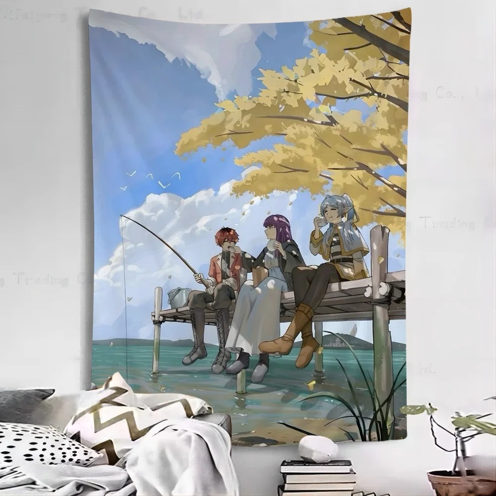 Frieren Peaceful Shores Tapestry