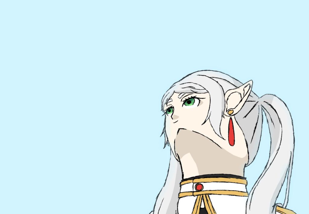 The Viral Frieren Looking Up Drawing Trend Explained | Frieren Merchandise Store