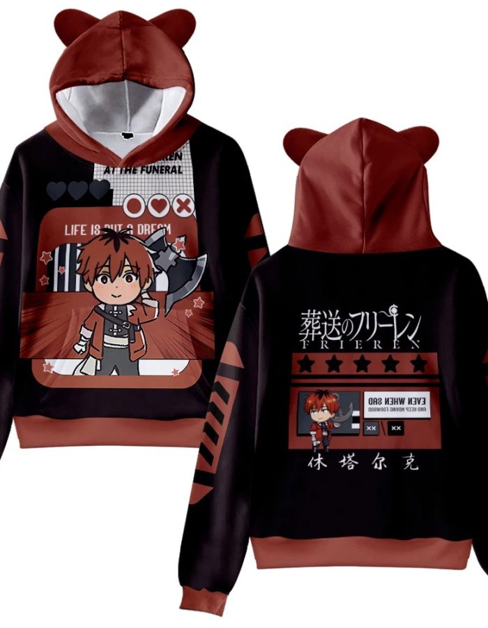 Frieren Anime Stark Hoodie with Ears
