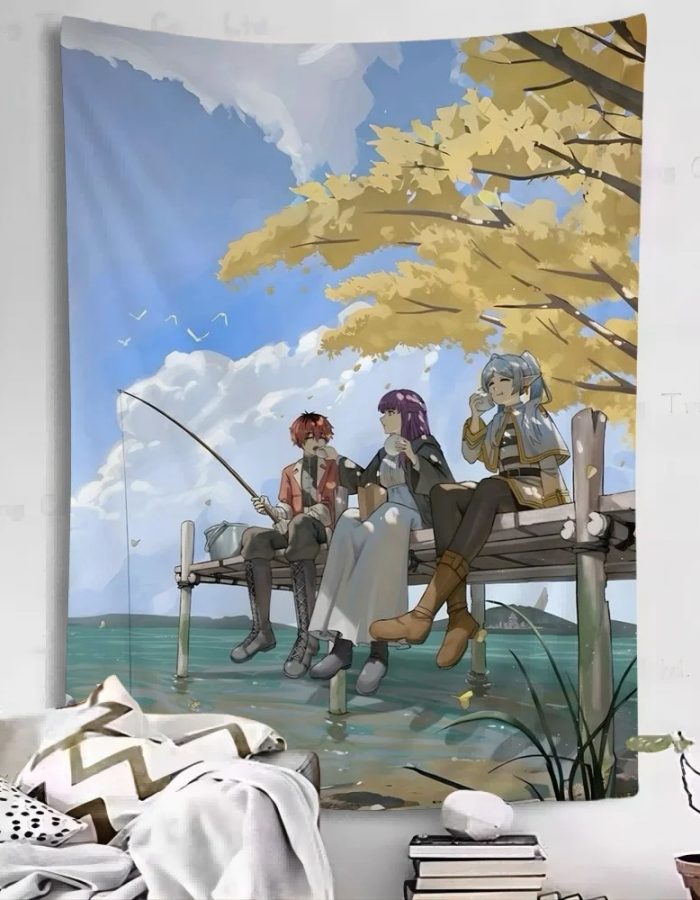 Frieren Peaceful Shores Tapestry