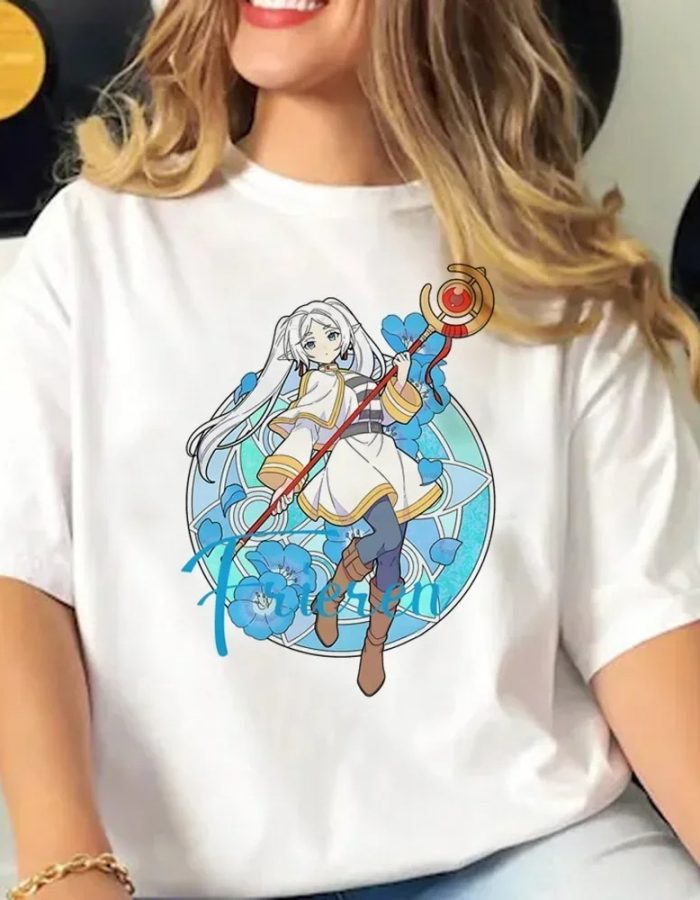 Frieren Blue Flower Shirt