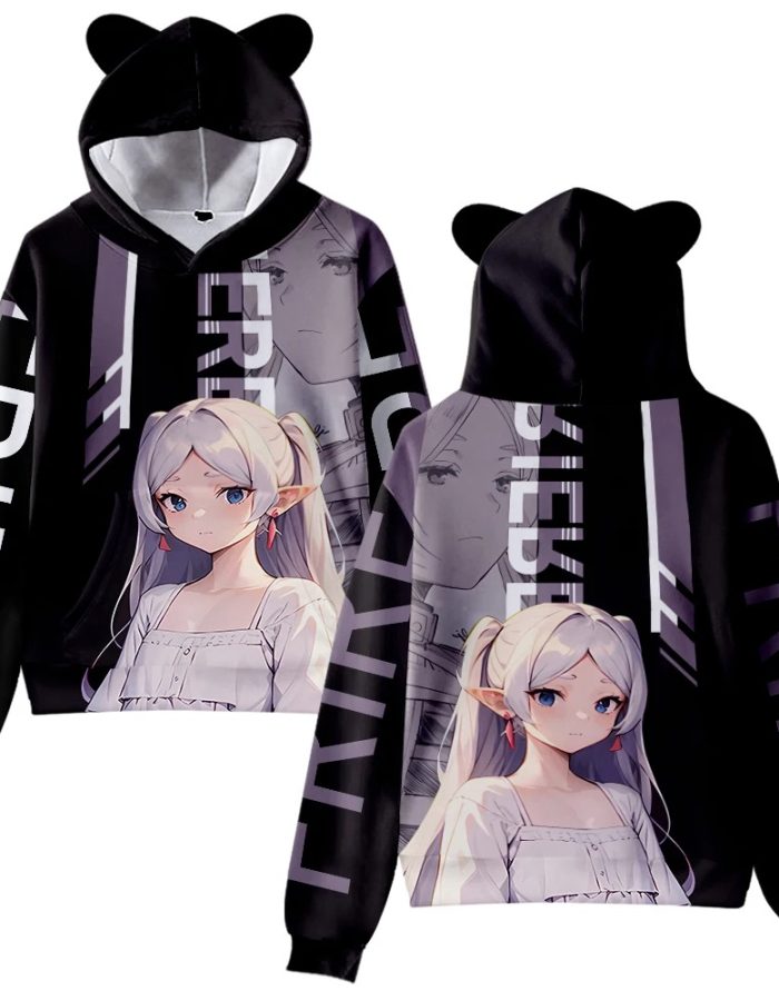 Frieren Anime Cute Hoodie with Ears