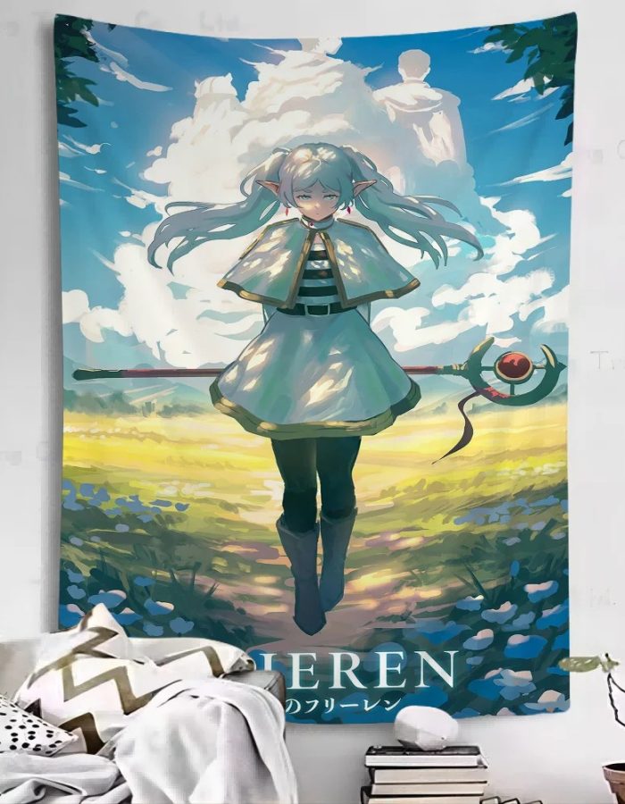 Frieren 3D Art Tapestry