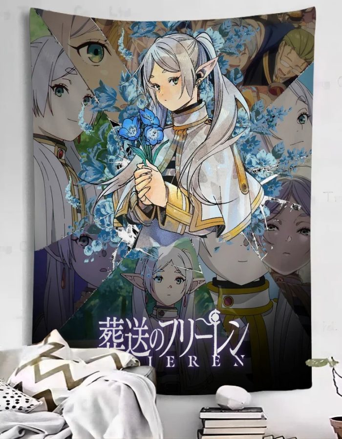 Frierens Blue Flower Tapestry