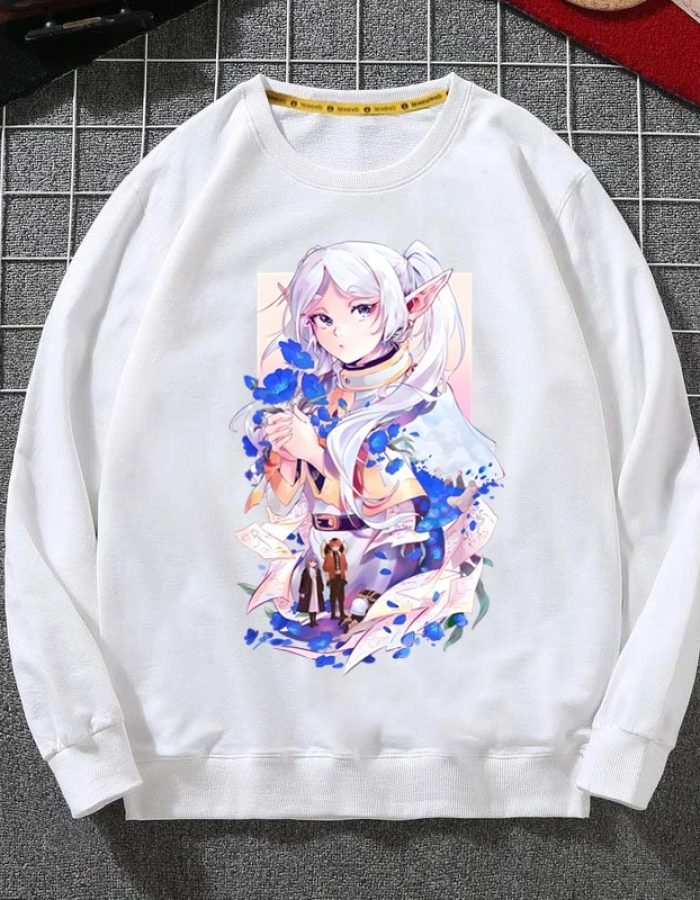 Frieren Anime Flower Sweater